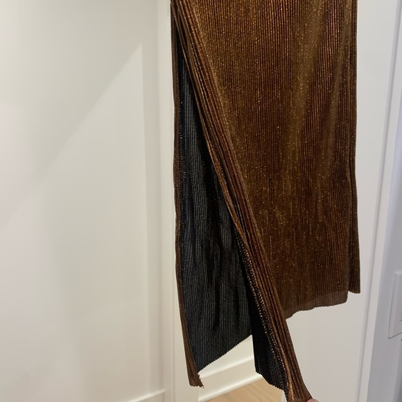 NWT French Connection Tania Metallic Skirt - Picture 2 of 4